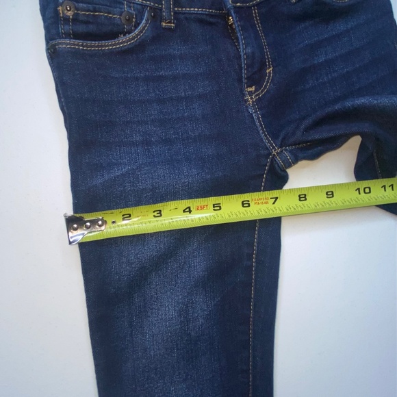 Levis 710 Jeans Size 8 Reg Girls Super Skinny Stretch Blue Denim Dark Wash - Picture 9 of 16